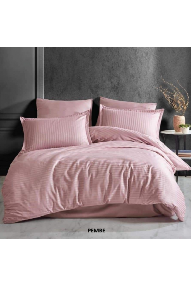 Pembe Eco Saten Nevresim Takımı